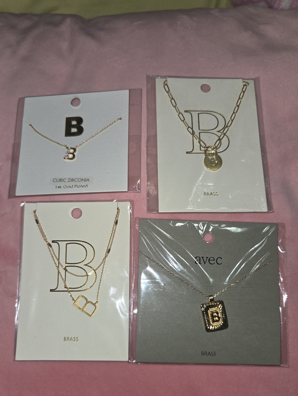 Gold Letter B Pendant Necklace - Women Jewelry